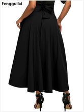 Load image into Gallery viewer, Summer Style New Skirts Womens ,Faldas Largas ,Red High Waist And Calf Skirts Fashion Street Snap Leisure Falda