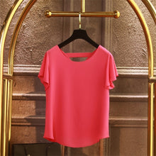 Load image into Gallery viewer, 2020 New Brand Large size Women Chiffon shirt Summer Short sleeve 5XL Women's Pullover Casual Female Top Plus size Loose Blouse