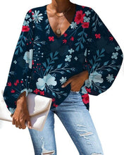Load image into Gallery viewer, Nopersonality Casual Women Tops Shirts Spring Summer Tropical Leaves Blouses for Women Unique Female Ladies Long Sleeve Loose