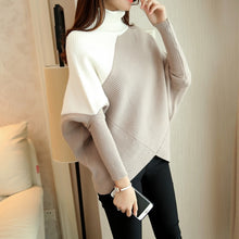 Load image into Gallery viewer, HAO HE SHEN Female winter sweater loose turtleneck sweater 2019 irregular Korean female backing sweater coat thick