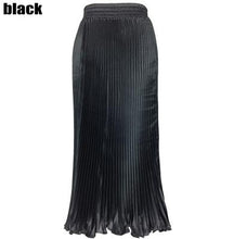 Load image into Gallery viewer, False Silk Elastic Waist Long Pleated Skirt High Waist Skirts Fashion Women Spring Autumn Winter Summer Skirt Wear
