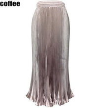 Load image into Gallery viewer, False Silk Elastic Waist Long Pleated Skirt High Waist Skirts Fashion Women Spring Autumn Winter Summer Skirt Wear
