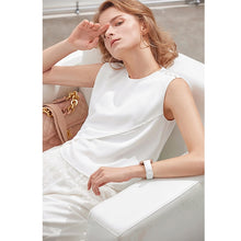 Load image into Gallery viewer, Amii Minimalist Spring Summer Women Lady Oneck sleeveless Lace Blouse  11970182
