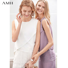 Load image into Gallery viewer, Amii Minimalist Spring Summer Women Lady Oneck sleeveless Lace Blouse  11970182
