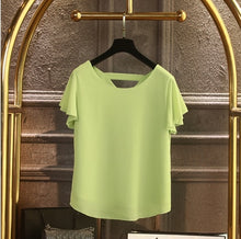 Load image into Gallery viewer, 2020 New Brand Large size Women Chiffon shirt Summer Short sleeve 5XL Women's Pullover Casual Female Top Plus size Loose Blouse
