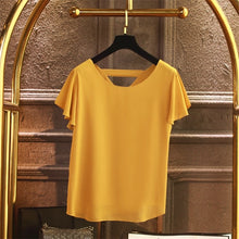 Load image into Gallery viewer, 2020 New Brand Large size Women Chiffon shirt Summer Short sleeve 5XL Women's Pullover Casual Female Top Plus size Loose Blouse
