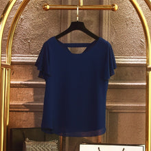 Load image into Gallery viewer, 2020 New Brand Large size Women Chiffon shirt Summer Short sleeve 5XL Women's Pullover Casual Female Top Plus size Loose Blouse
