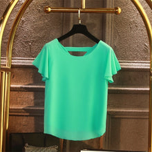 Load image into Gallery viewer, 2020 New Brand Large size Women Chiffon shirt Summer Short sleeve 5XL Women's Pullover Casual Female Top Plus size Loose Blouse
