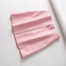 Load image into Gallery viewer, Korean Women High Waist Pu Leather Skirt 2020 Spring Autumn Solid Color Short Skirt Female Slim Mini A-line Skirt Bottom Falda

