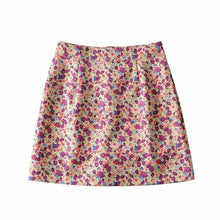 Load image into Gallery viewer, toppies fashion floral printing a-line mini skirts high waist skirts womens summer clothes korean
