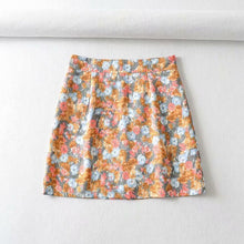 Load image into Gallery viewer, toppies fashion floral printing a-line mini skirts high waist skirts womens summer clothes korean
