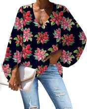 Load image into Gallery viewer, Nopersonality Casual Women Tops Shirts Spring Summer Tropical Leaves Blouses for Women Unique Female Ladies Long Sleeve Loose
