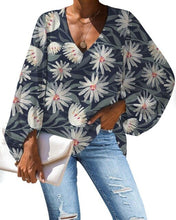 Load image into Gallery viewer, Nopersonality Casual Women Tops Shirts Spring Summer Tropical Leaves Blouses for Women Unique Female Ladies Long Sleeve Loose

