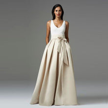 Load image into Gallery viewer, Noble Ivory Maxi Skirts A Line Pleated Chic Invisible Zipper Floor Length Long Skirts 2016 Custom Made Formal Party Long Skirts
