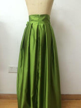 Load image into Gallery viewer, Noble Ivory Maxi Skirts A Line Pleated Chic Invisible Zipper Floor Length Long Skirts 2016 Custom Made Formal Party Long Skirts
